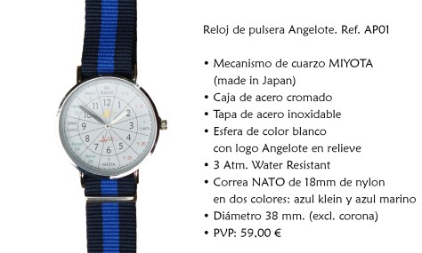 Reloj de pulsera Angelote. Ref. AP01